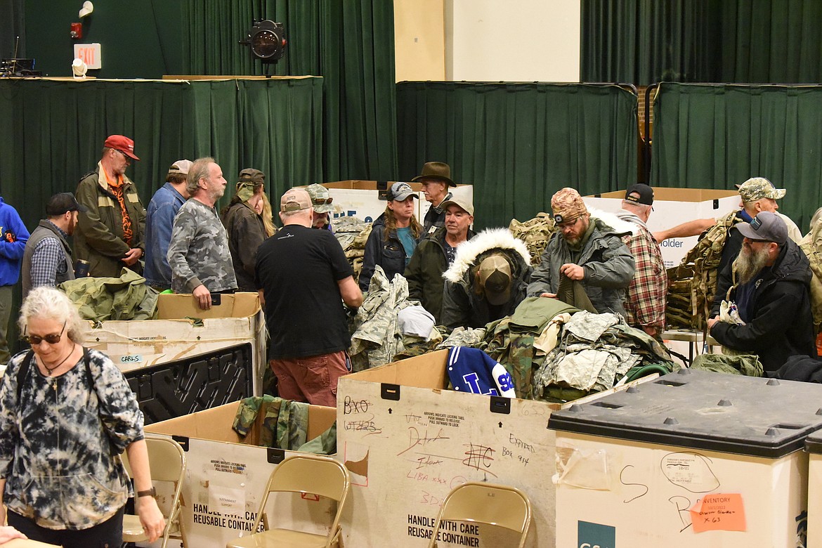 Warm clothing and boots were not in short supply at the 2023 Northwest Montana Veterans Stand Down on Sept. 30 at the Memorial Center in Libby.(Scott Shindledecker/The Western News)