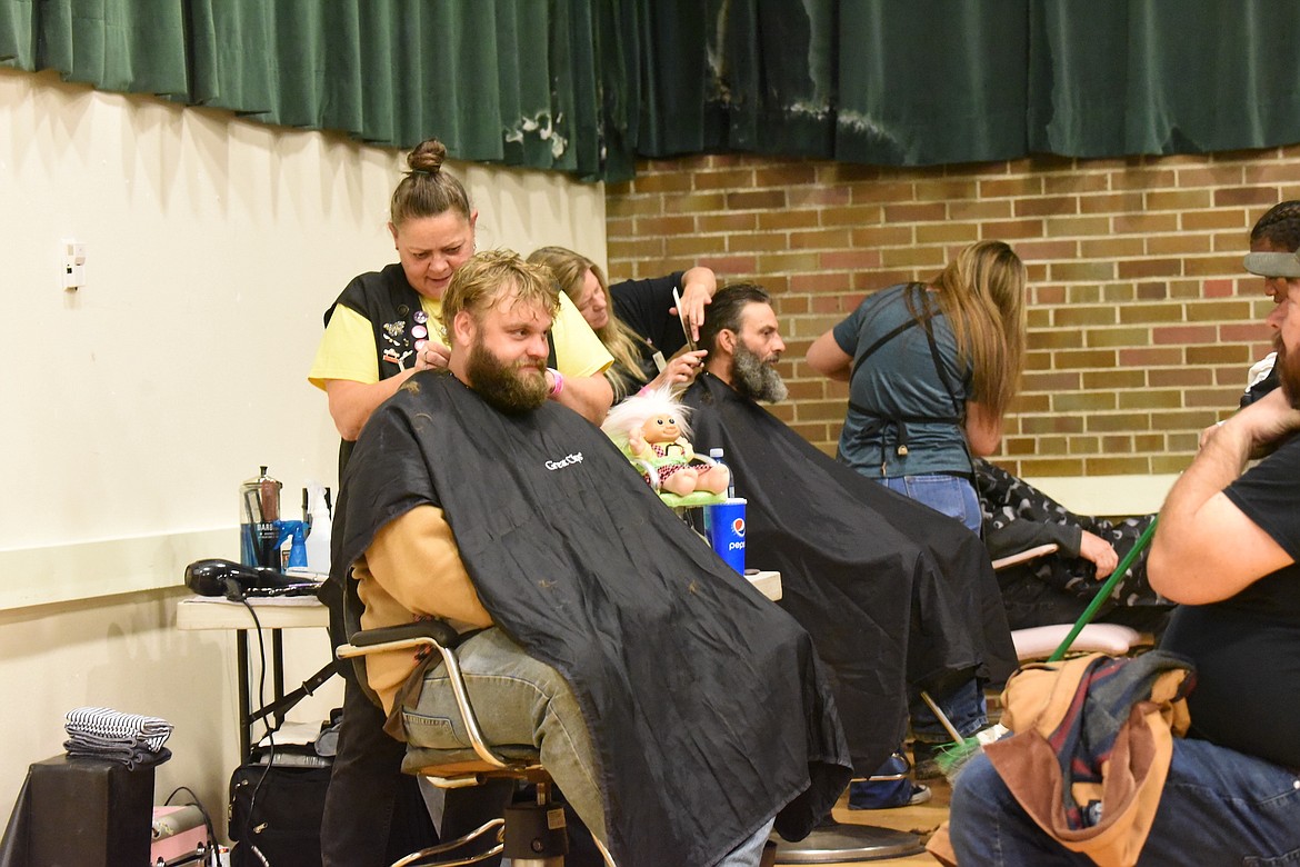 Free haircuts were just one of many services at the 2023 Northwest Montana Veterans Stand Down on Sept. 30 at the Memorial Center in Libby. (Scott Shindledecker/The Western News)