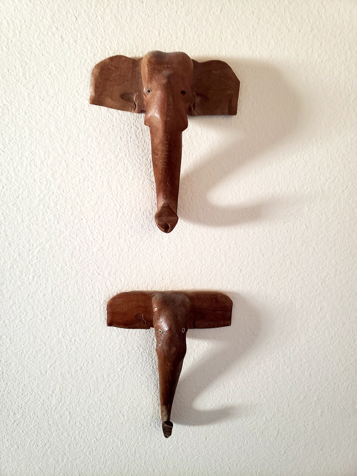 A set of elephant wall hooks Marji Naaz found in a thrift store.