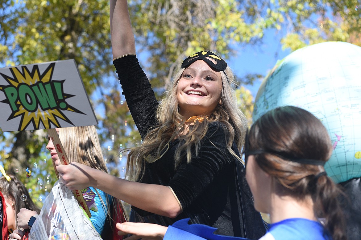 The Whitefish High School homecoming parade makes its way through town on Friday, Oct. 6, 2023. (Matt Baldwin/Whitefish Pilot)