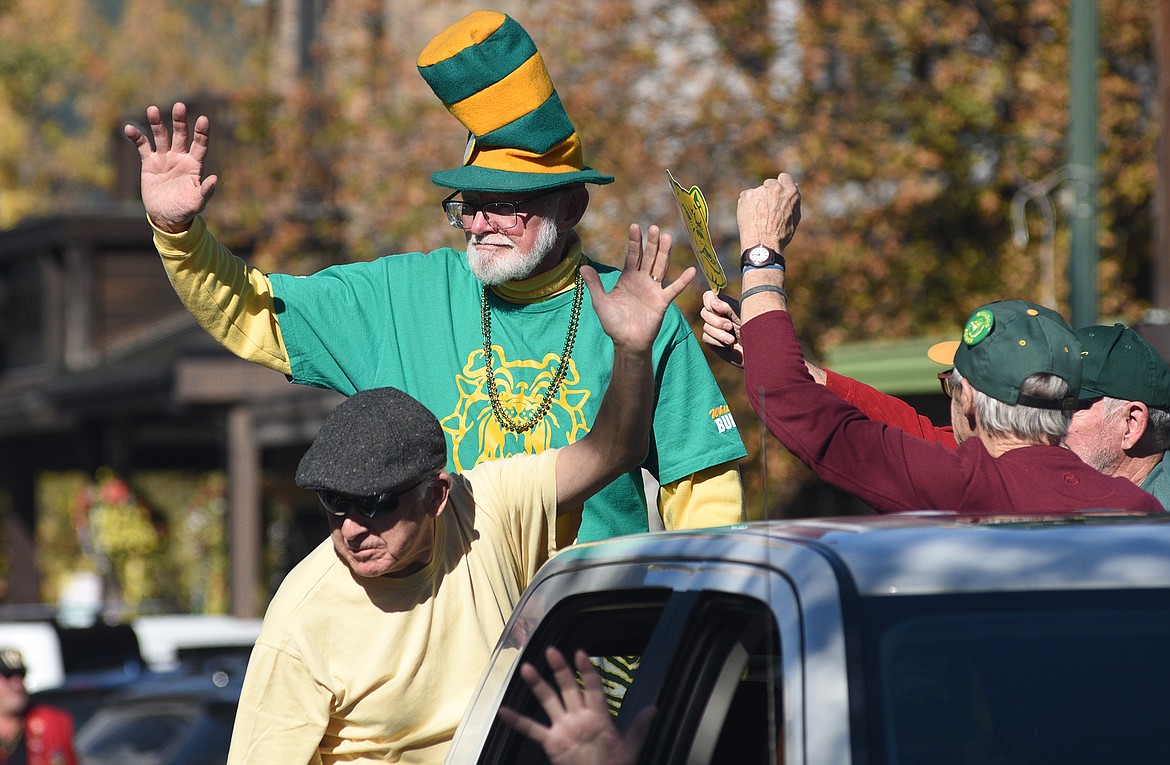 The Whitefish High School homecoming parade makes its way through town on Friday, Oct. 6, 2023. (Matt Baldwin/Whitefish Pilot)