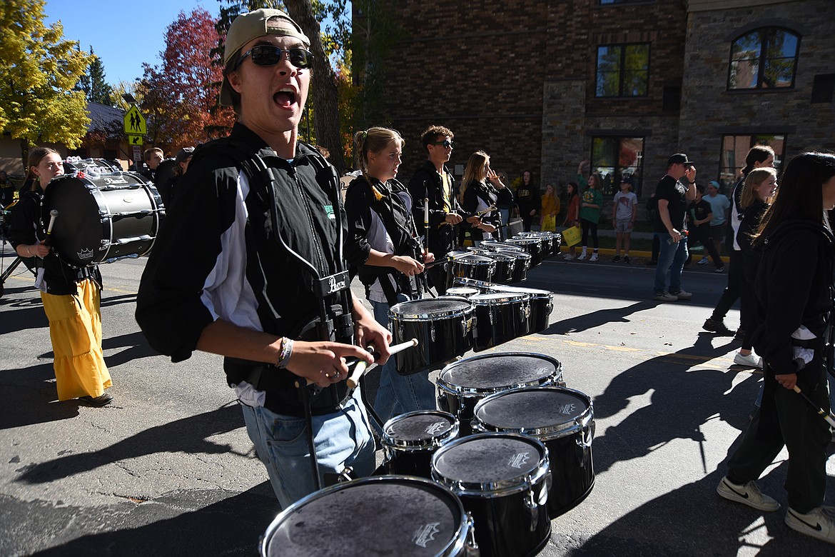 The Whitefish High School homecoming parade makes its way through town on Friday, Oct. 6, 2023. (Matt Baldwin/Whitefish Pilot)