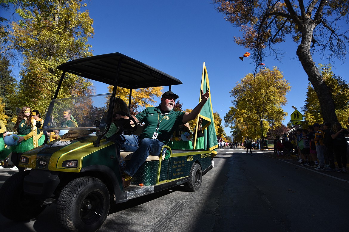 The Whitefish High School homecoming parade makes its way through town on Friday, Oct. 6, 2023. (Matt Baldwin/Whitefish Pilot)