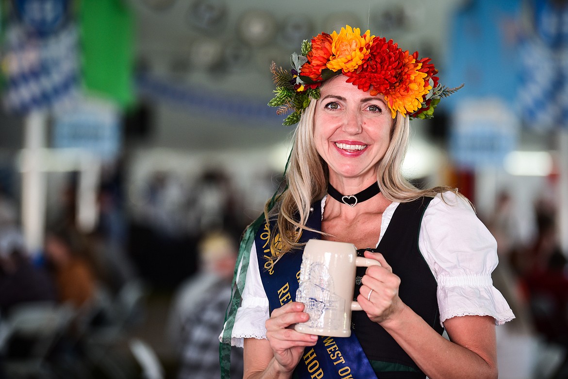 Lauren Walton, the 2023 Hop Queen of The Great Northwest Oktoberfest in Whitefish on Saturday, Oct. 7. (Casey Kreider/Daily Inter Lake)