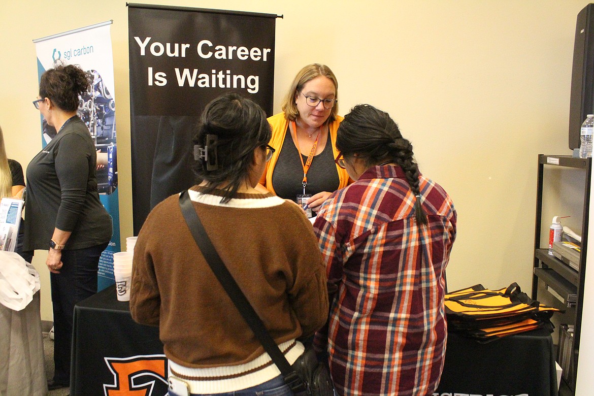 The job fair traditionally is an effective way to connect job seekers and prospective employers, said Emily Anderson of WorkSource. The Ephrata School District was among the exhibitors.
