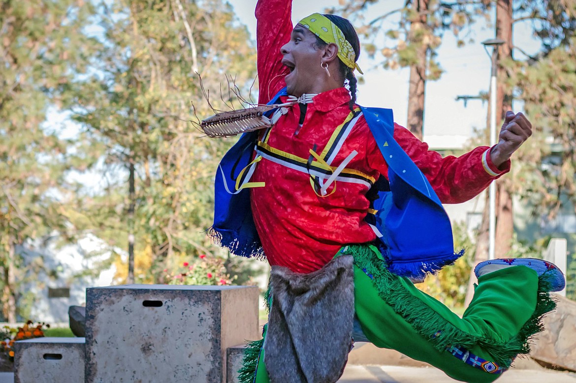 Nez Perce actor, Kellen Trenal, blends indigenous storytelling, dance,
music and song into a one-man performance of the famous trickster/creator
Coyote.