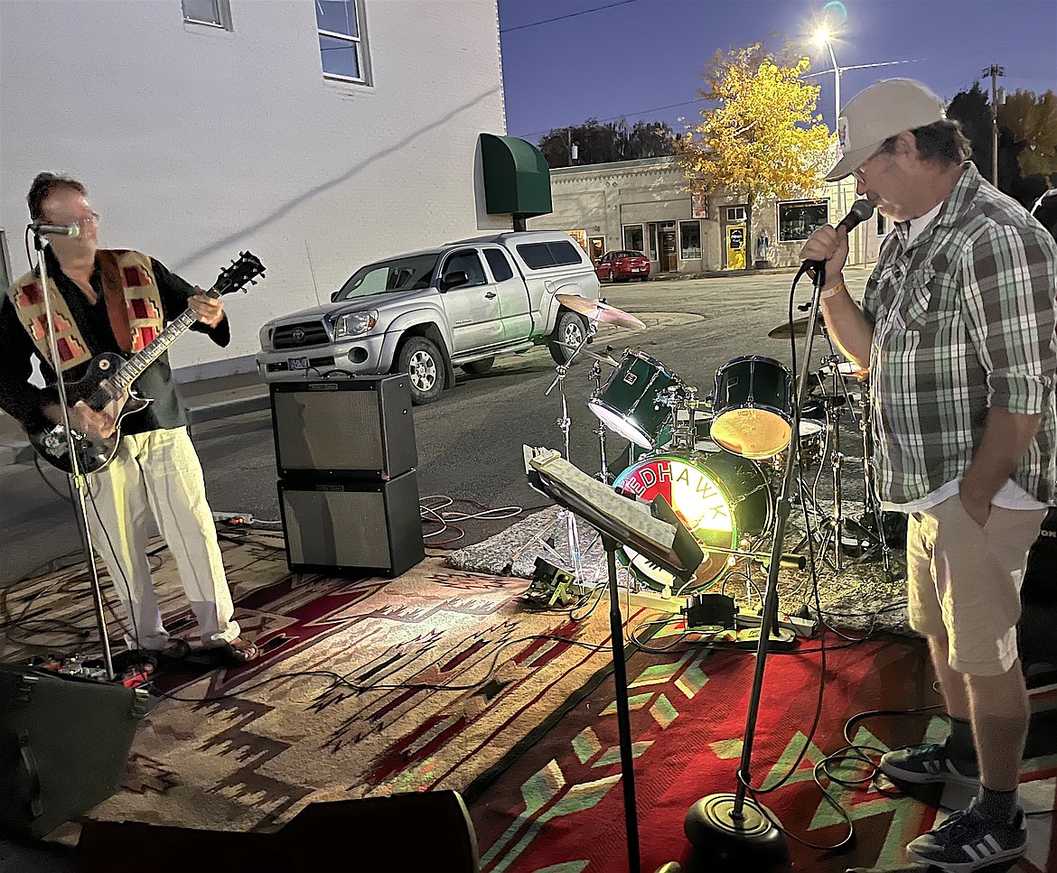 Members of the local band Redhawk close out Friday's Oktoberfest at the Ronan Cooperative Brewery. Encouraging visitors and tourism, arts and culture are part of the new Ronan Master Plan. (Kristi Niemeyer/Leader)