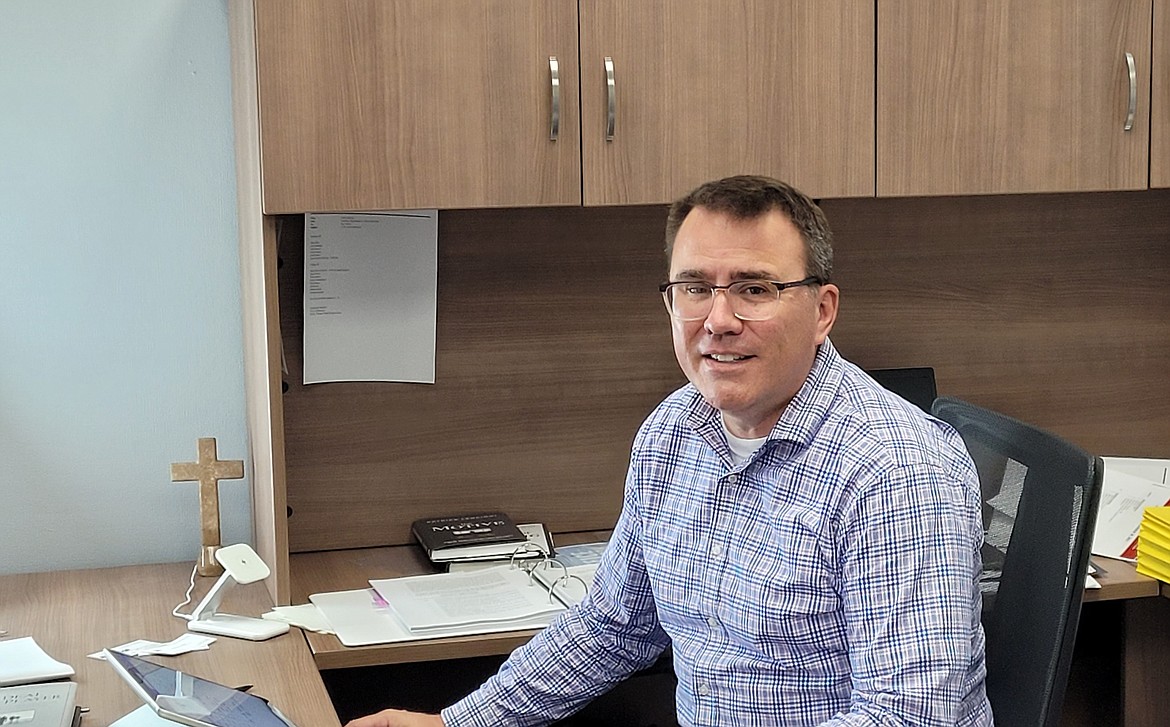 Ephrata City Administrator Ray Towry at his desk in City Hall. Towry was raised in Ephrata and said he was excited to be able to return and take the reigns at City Hall and serve his home town.