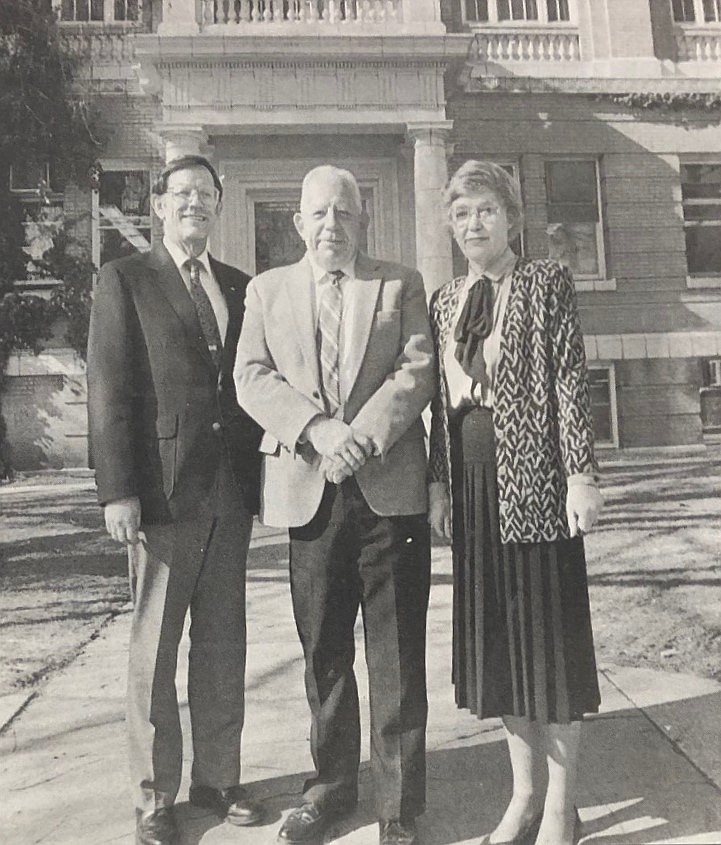 In 1988, Commissioners Frank Henderson, center, and Evalyn Adams are shown with Commissioner Bob Haakenson.