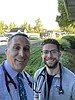 Walking to work with Dr. Walsworth