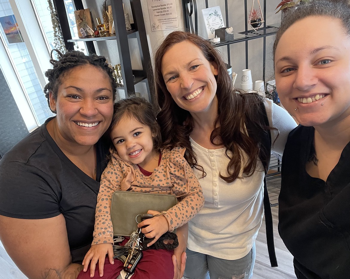 From left: Kayla Long, Charlie Long, Misty Lake and Ni'Chel Cooper of Madrone Beauty.