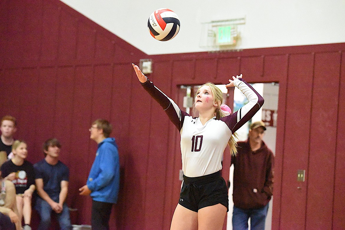 Troy junior Cortenie Rogers competes against Superior in a match on Thursday, Oct. 12. (Scott Shindledecker/The Western News)