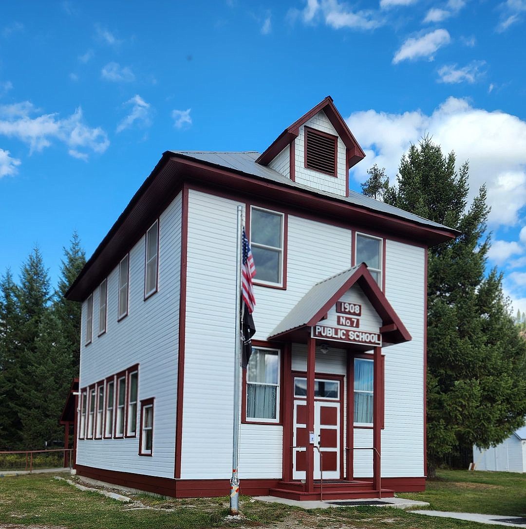 The Old DeBorgia Schoolhouse following an exterior makeover.