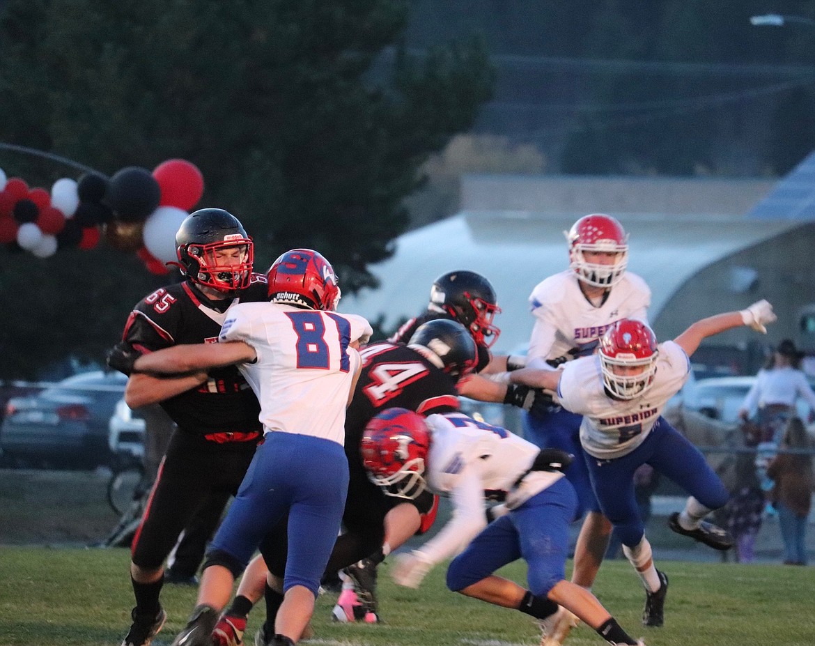 Sam Doughty makes a tackle against Darby. (Kami Milender photo)