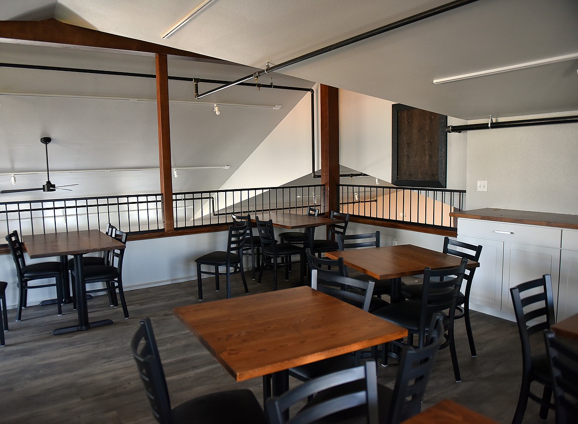 The roomy second floor seating area at SunRift Beer Company in Whitefish. (Julie Engler/Whitefish Pilot)