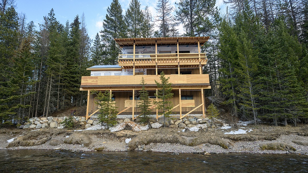 The Ambler home along McDonald Creek in Glacier National Park as photographed in spring 2023. (Hungry Horse News FILE)