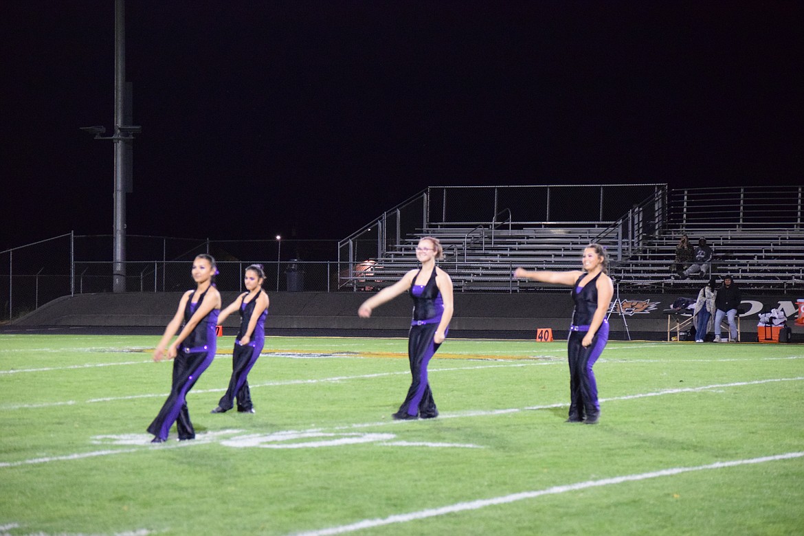 The Ephrata High School dance team shows off their moves prior to the presentation of Homecoming royalty last Friday.