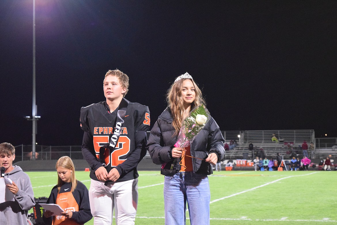 Kyzer Judkins and Faith Rodriguez represented the sophomore class in this year’s royalty lineup. Judkins is an offensive lineman/linebacker with the Tigers.