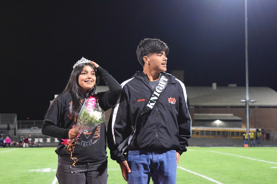 Michael Medrano and Kenya Lopez represented this year’s freshman class in the Homecoming lineup.