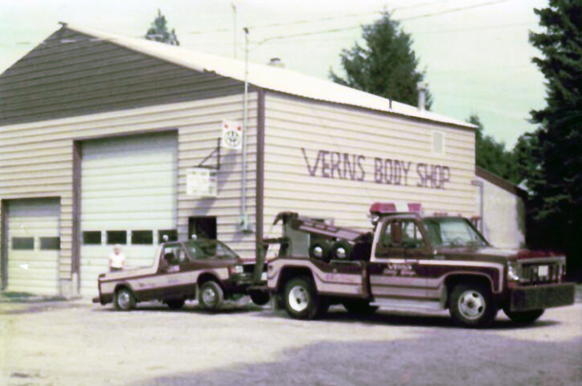 A historic photo of Vern's Autobody, which later became Accurate Collision. Accurate Collision recent sold and is now Accurate Northwest.