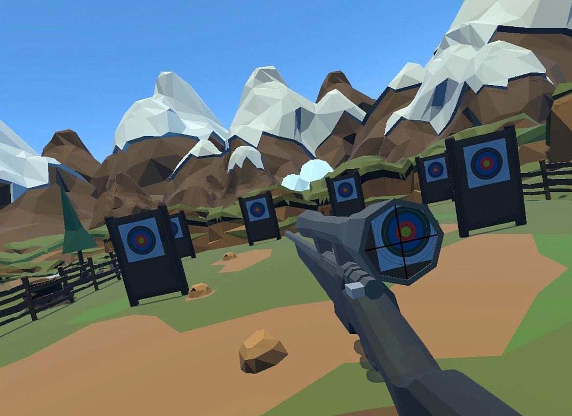 A screenshot of the virtual reality hunting tool.