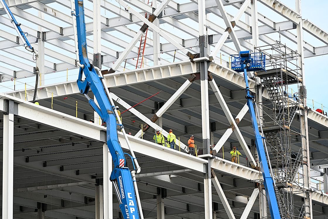 The Group14 Technology’s Moses Lake factory construction, pictured, is scheduled for completion in 2024, according to Group14’s Thursday third quarter review.