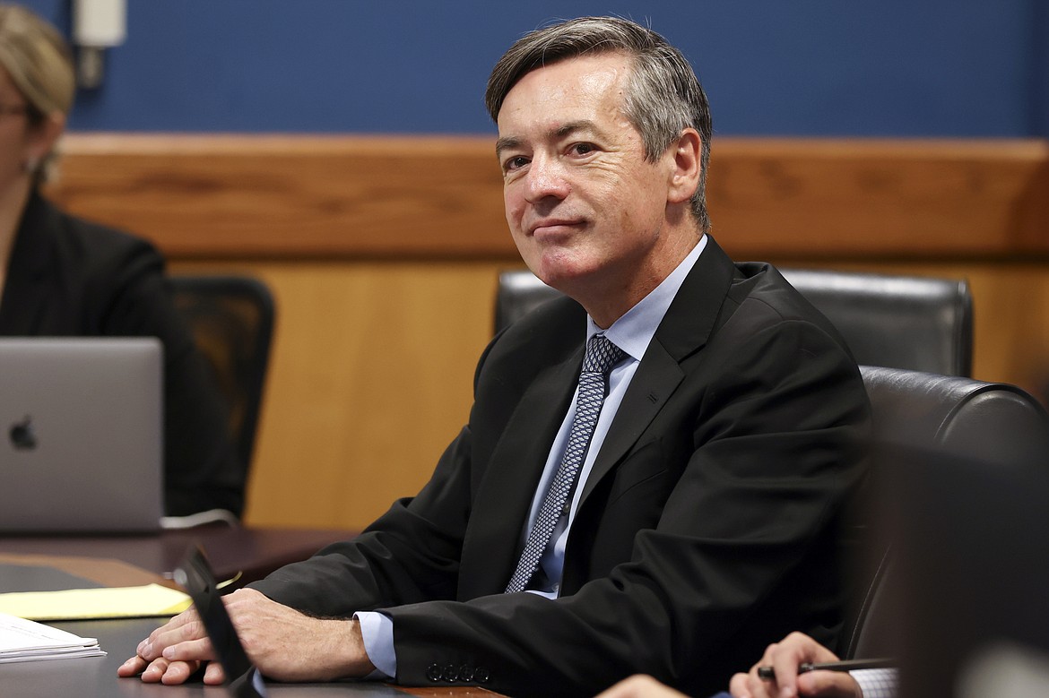 Lawyer Kenneth Chesebro, appears before Judge Scott MacAfee during a motions hearing on Oct. 10, 2023, in Atlanta. Jury selection is set to begin for Chesebro, the first defendant to go to trial in the Georgia case that accuses former President Donald Trump and others of illegally scheming to overturn the 2020 election in the state. (Alyssa Pointer/Pool Photo via AP, File)