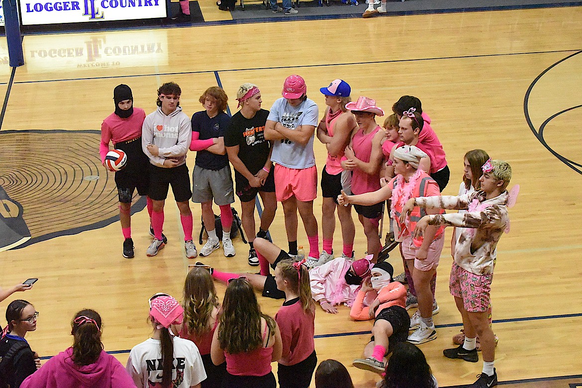 Pink Night was part of Libby's volleyball match against Bigfork on Thursday, Oct. 19. (Scott Shindledecker/The Western News)