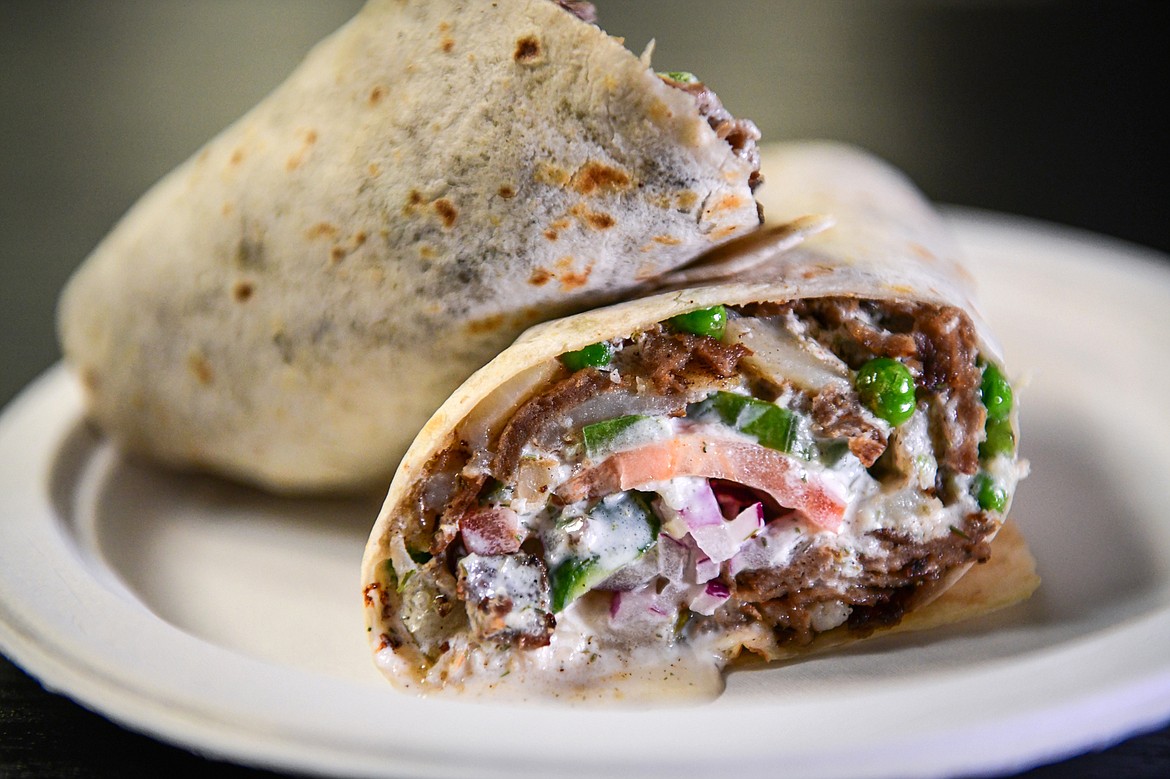 The Turkish Gyro Roll at Hungry Hun Deli at the Kalispell Center Mall on Friday, Oct. 20. (Casey Kreider/Daily Inter Lake)