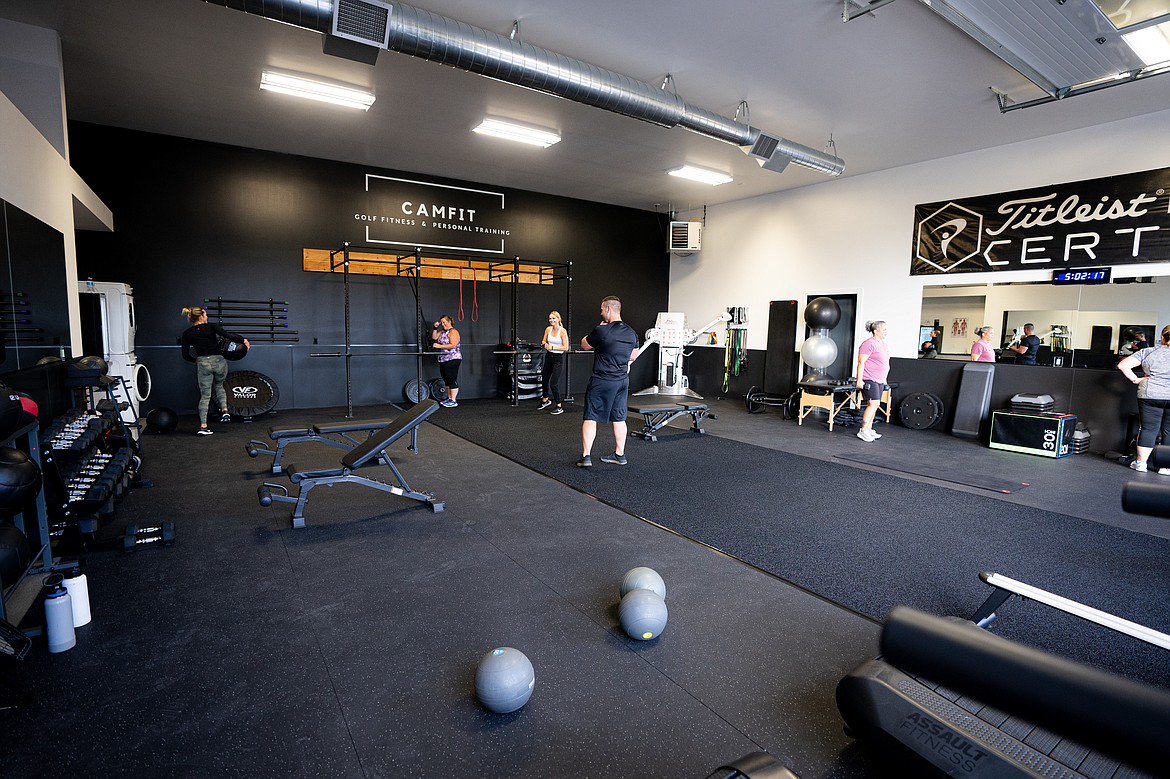 Members exercise at CAMFIT Golf Fitness & Personal Training in Coeur d'Alene.