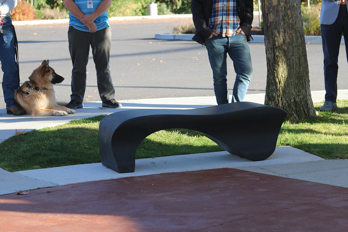 The new granite bench at War Memorial Field, provided by Idaho Granite Works at a discounted price, was a result of group effort between the city of Sandpoint, Bonner County Veterans Services, Bonner County Commisioner Luke Omodt, and others.