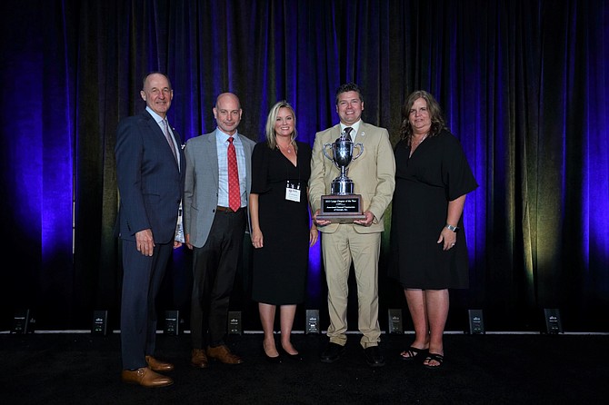 Inland Northwest AGC representatives accept the AGC Chapter of the Year Award for 2023 at the national construction conference in Washington, D.C.