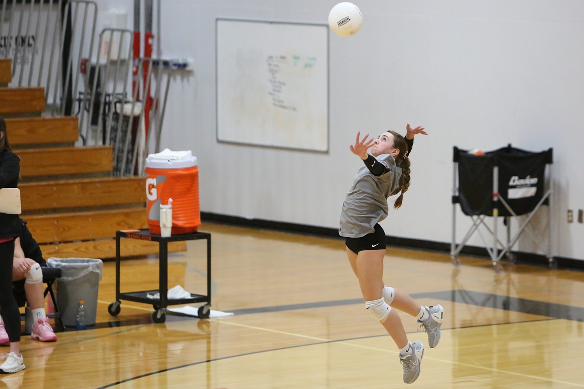 Ephrata junior Audreyah Gray serves the ball against East Valley (Yakima) on Thursday night.