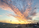 Fiery sunset over Post Falls