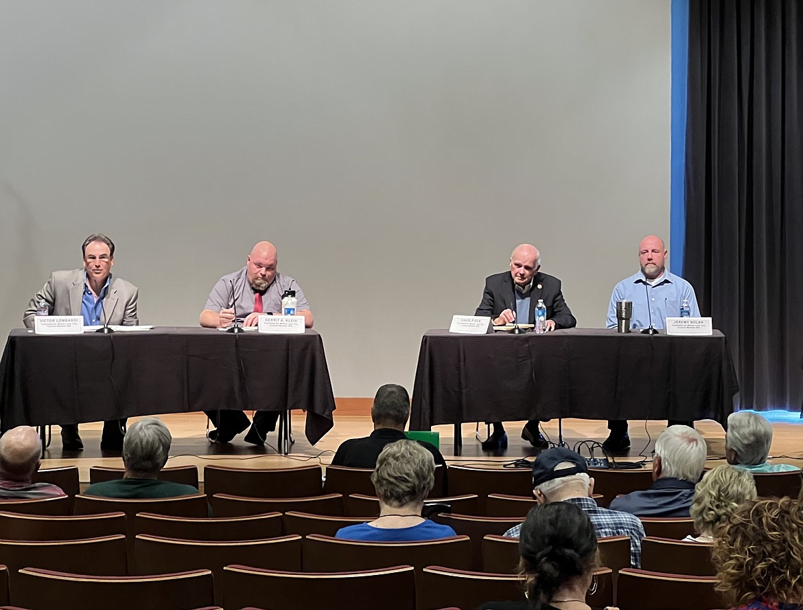 Candidates for Moses Lake public offices give their views at a forum held in July ahead of the primary election. Another forum will take place Wednesday for the candidates who will face off in the general election Nov. 7.