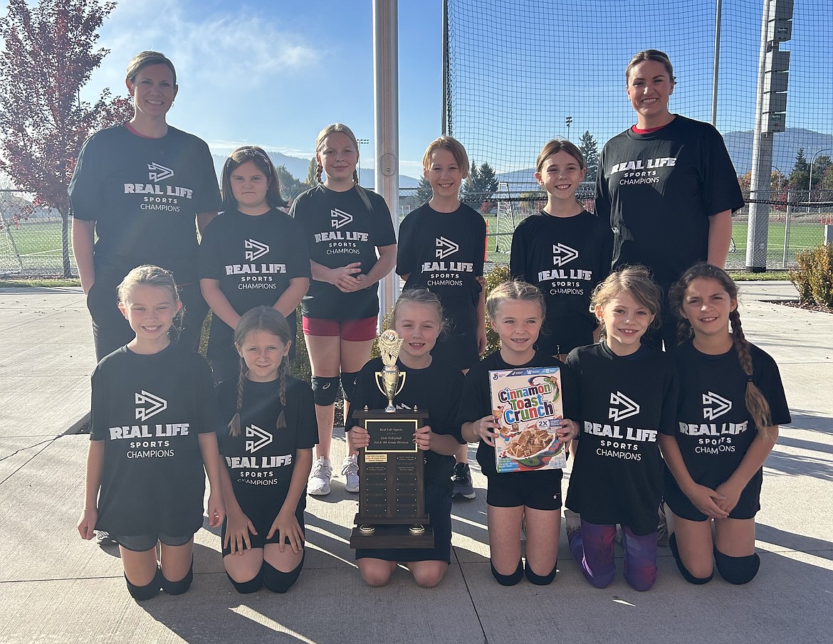 Courtesy photo
The Navy Seals won the 3rd/4th grade volleyball championship in Real Life Sports. In the front row from left are Ashley Saint, Simone Hegstad, Ellie Batchelder, Brinley Enns, Avery Schneider and Cielle Ellis; and back row from left, Kim Saint, Jora Tesky, Everlee Byrd, Emma Voigt, MacKenna Scholten and Amy Batchelder.