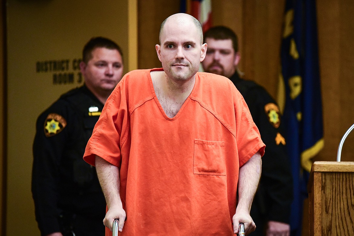 Jonathan Douglas Shaw appears for a motion hearing for a new trial in Flathead County District Court on Wednesday, Oct. 25. (Casey Kreider/Daily Inter Lake)