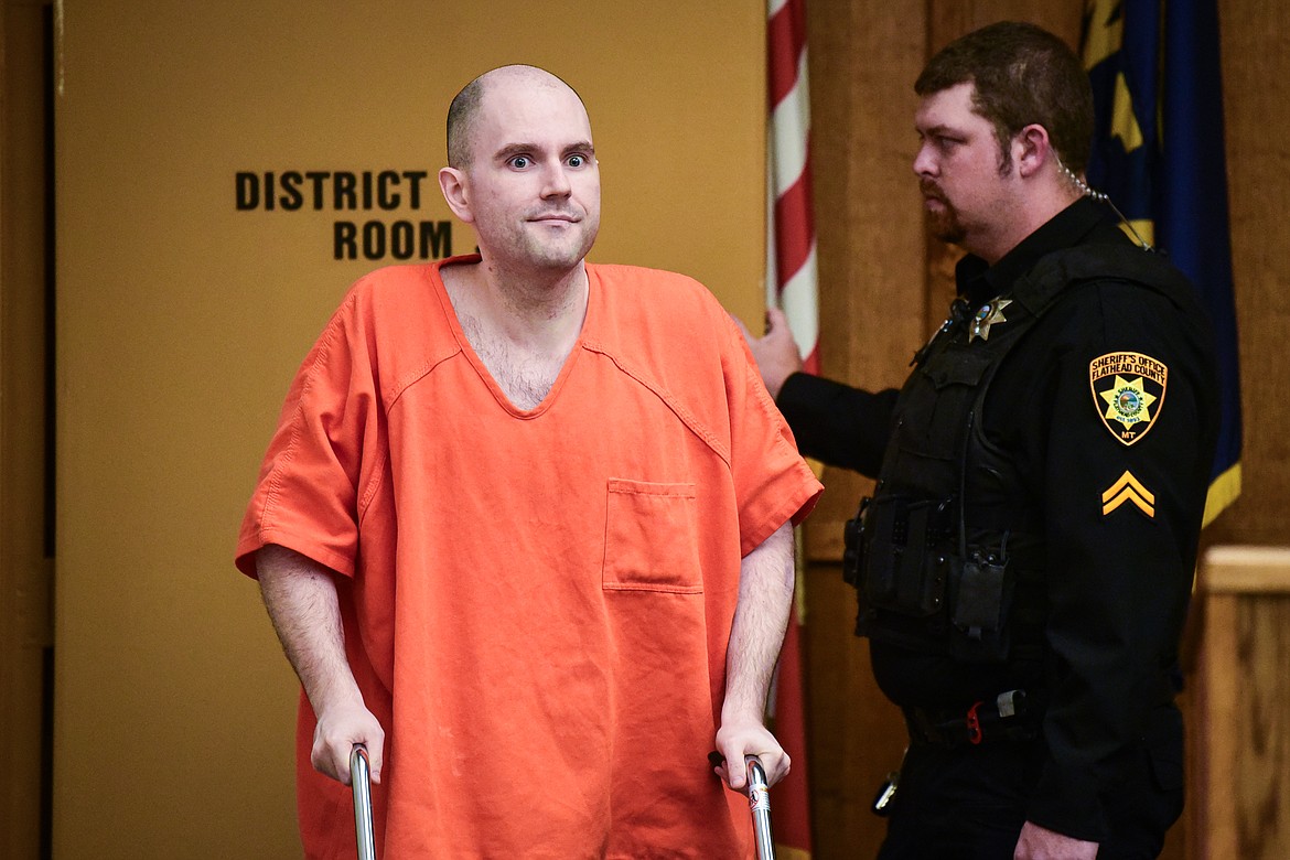 Jonathan Douglas Shaw appears for a motion hearing for a new trial in Flathead County District Court on Wednesday, Oct. 25. (Casey Kreider/Daily Inter Lake)