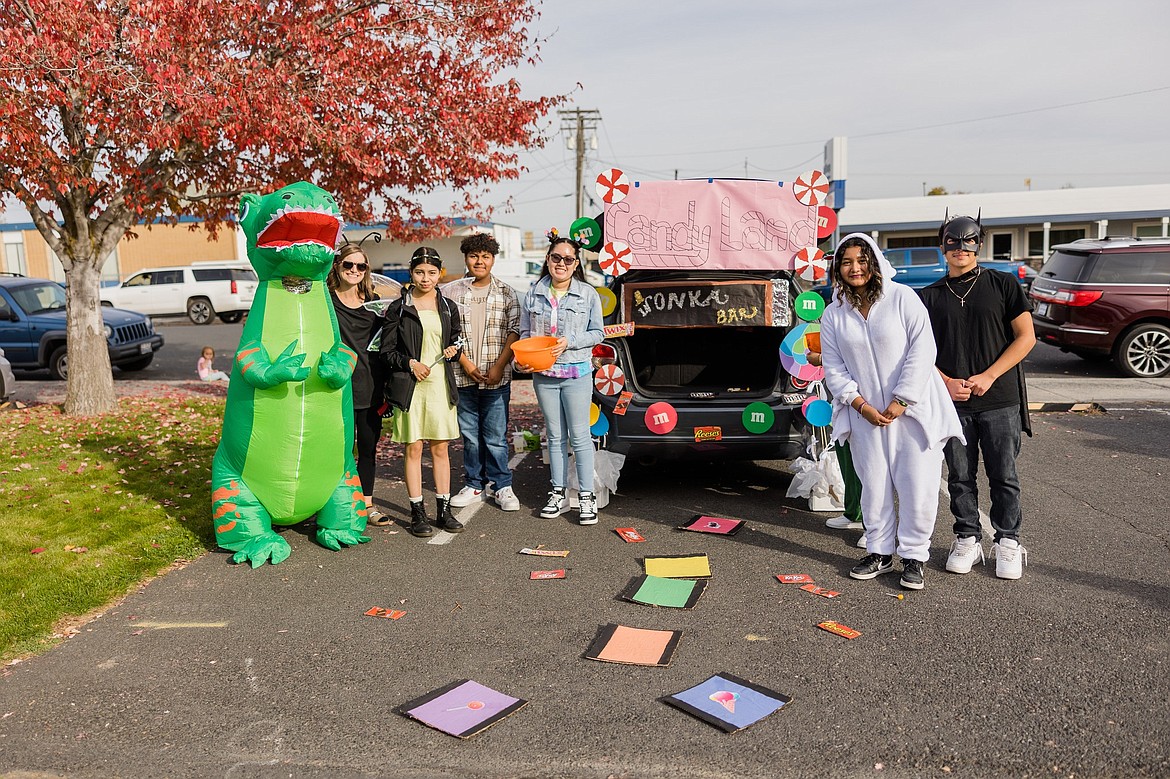 Othello youth participate in the Trunk or Treat event at Saturday’s Family Fall Festival in front of Othello City Hall. Greater Othello Chamber of Commerce Manager Jackie Wilhelm said there were many Othello students who volunteered to help set up and run the event.