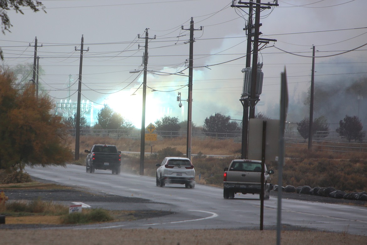 An explosion and fire at a substation near Soap Lake caused a power interruption Wednesday afternoon in Soap Lake and Ephrata.