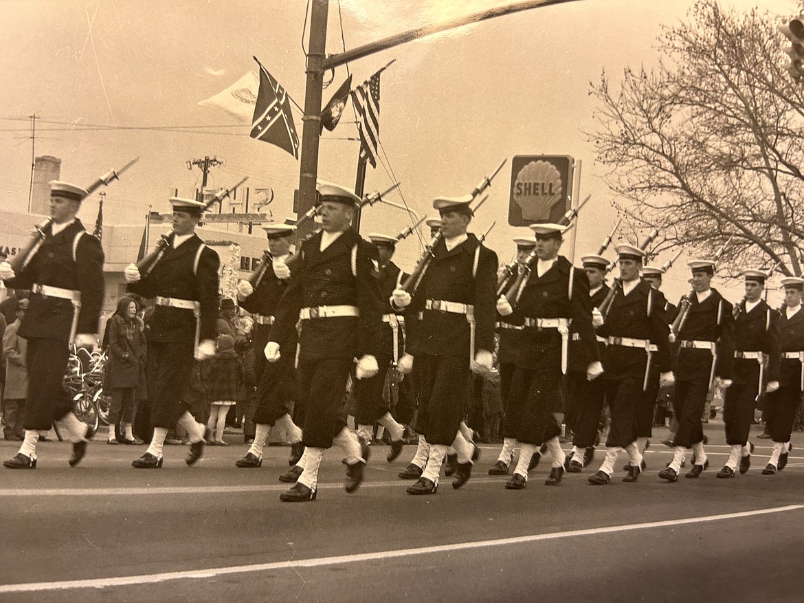Coeur d'Alene resident Terry Jones, front left, serves with the Coast Guard Honor Guard during the inaugural parade for President Richard Nixon on Jan. 20, 1969.