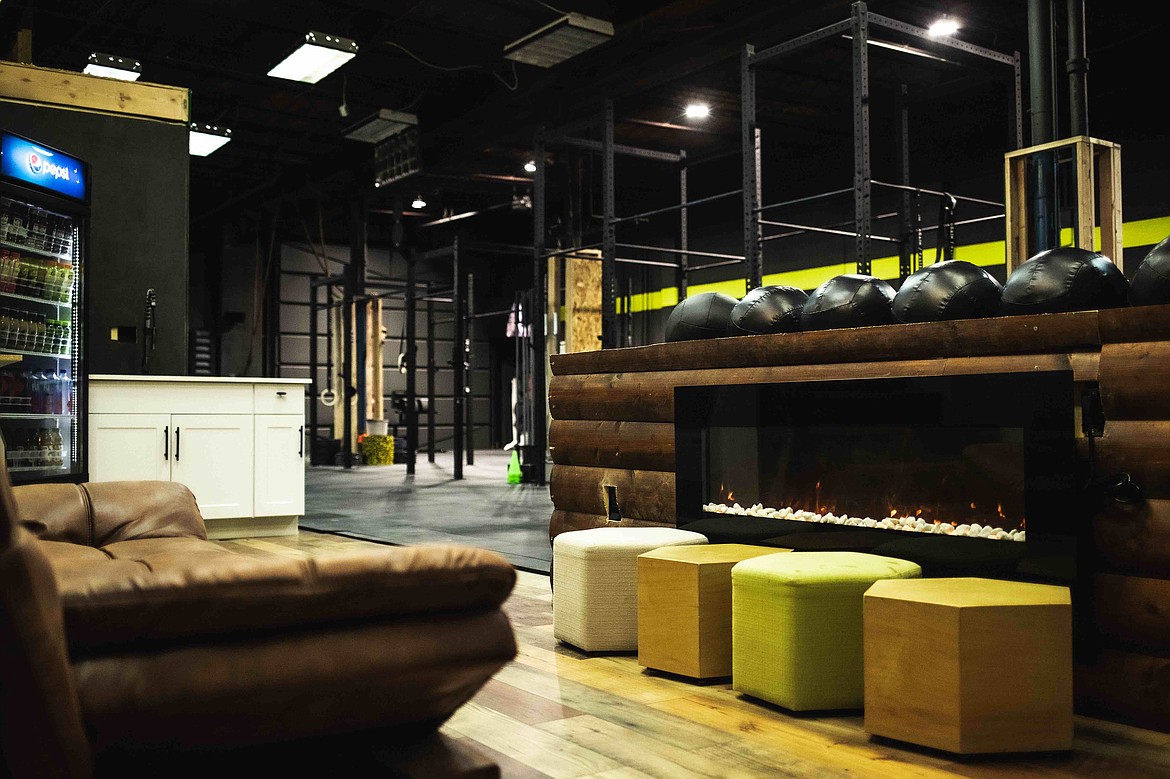 The lounge area inside Switchback CrossFit in downtown Kalispell. (Photo courtesy of Curtis Robertson/ Raincloud Productions)