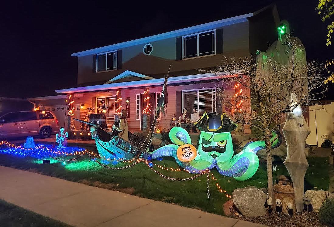 Pirates have shipwrecked at a home in Broadmoore Estates in Hayden. "This year they brought a few friends, Mses. Mermaids and Mr. Octopus," said Lori Hood, who submitted the photo. "Let's hope the 15-foot phantom doesn’t get them before the trick-or-treaters get here!" Send your hauntingly fun Halloween decoration photos to Devin Weeks, dweeks@cdapress.com.