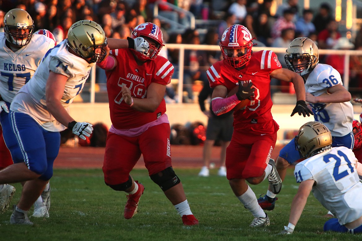 The Othello Huskies qualified for the 2A State Football Tournament with Friday’s 49-13 win over East Valley (Yakima), finishing in second place of the Central Washington Athletic Conference.