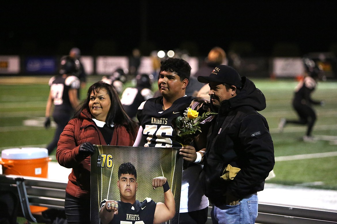 The seniors on Royal’s roster were honored before the Knight’s 49-7 win over Connell on Thursday.