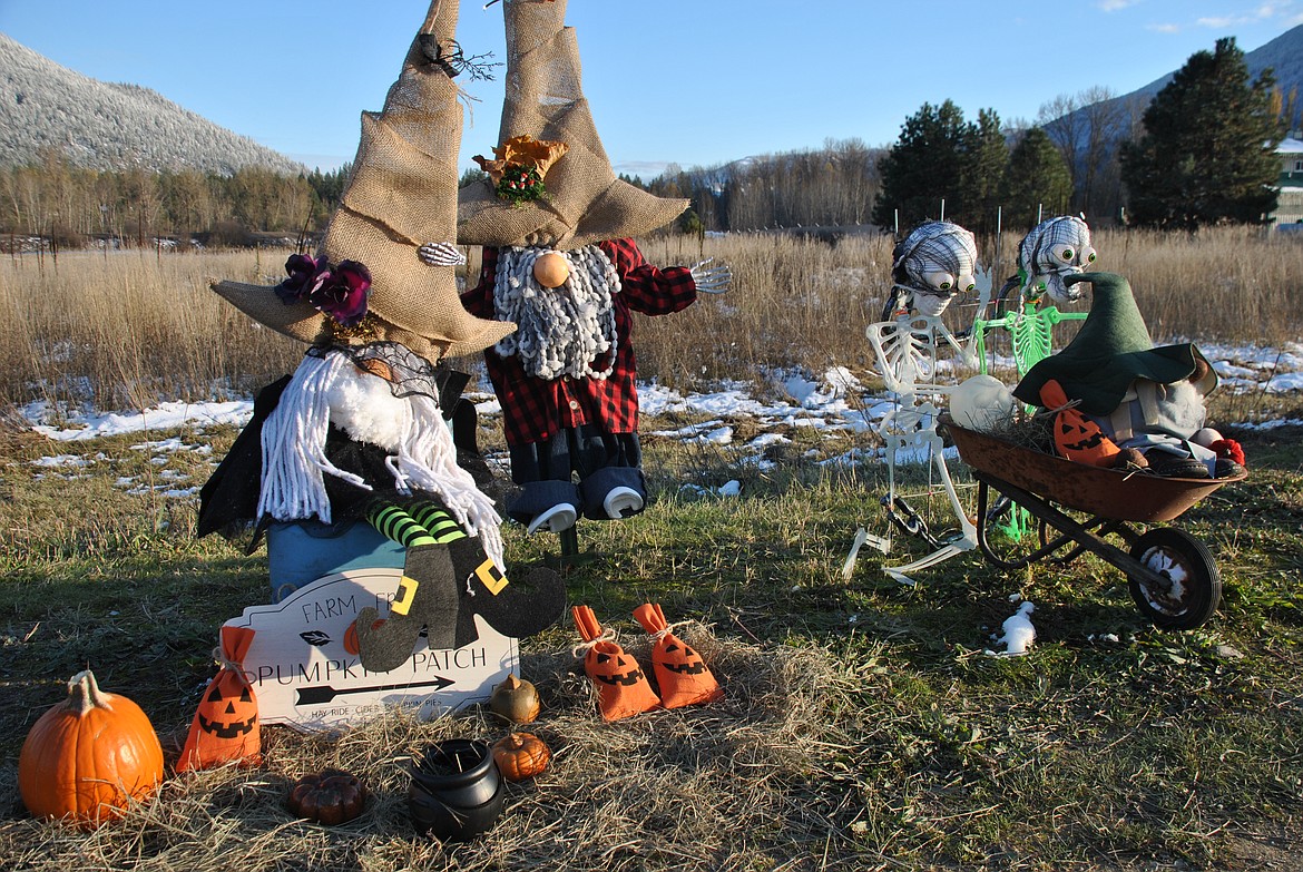 This adorable gnome pumpkin patch made a creative collection at Scarecrow Row.(Mineral Independent/Amy Quinlivan)