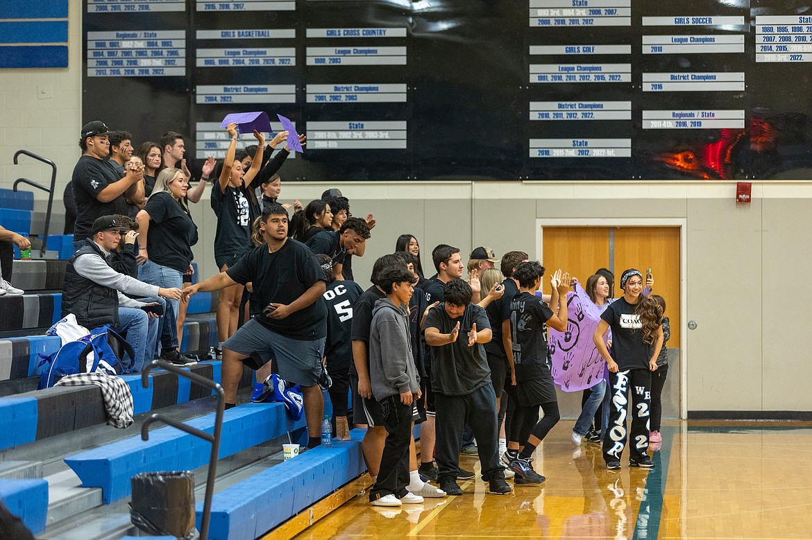 Students at a Warden volleyball game cheer on their team. Warden High School’s recently hired Student Assistance Professional, Araceli Flores, is responsible for helping students with their mental health.