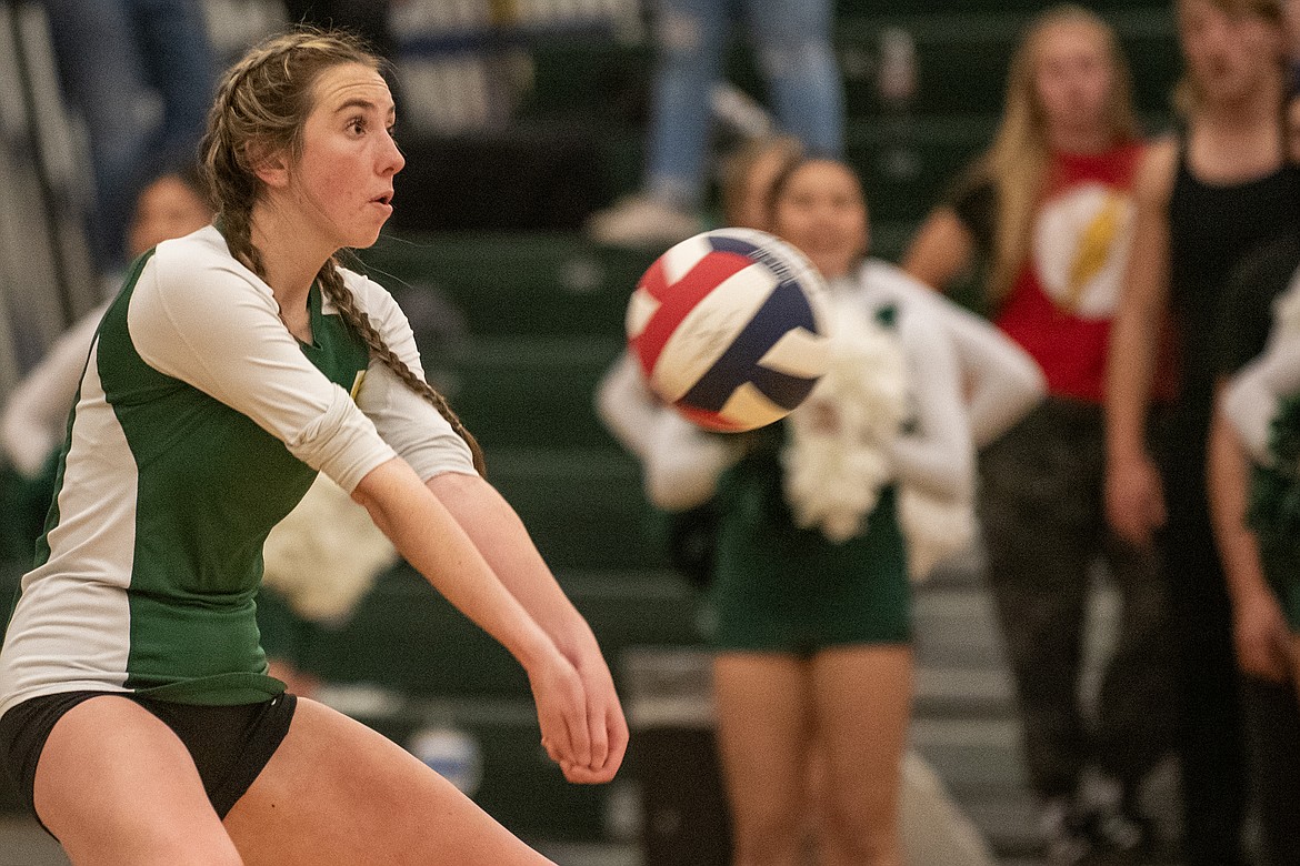 Myli Ridgeway sends a pass to target for the Bulldogs on Tuesday, Oct. 24. (Avery Howe photo)