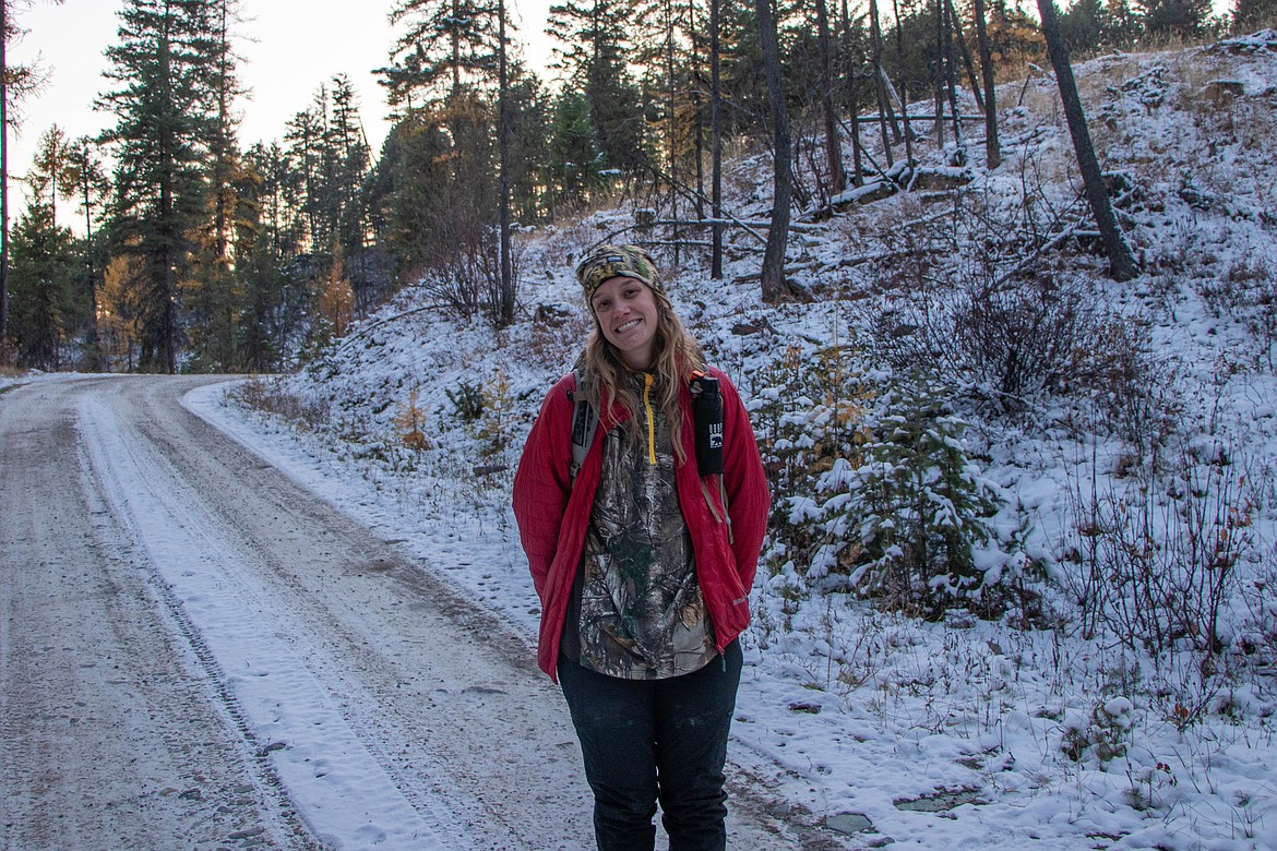 Kate Heston, reporter at the Daily Inter Lake, on a hunting expedition. (Photo contributed by Kate Heston)