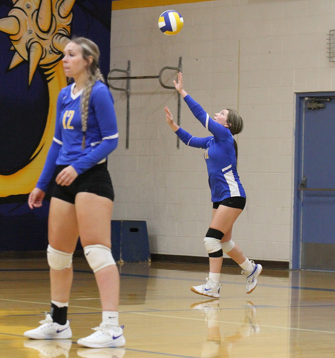 Clark Fork setter Lilly Reuter gets ready to serve in a game earlier this season against Bonners Ferry.